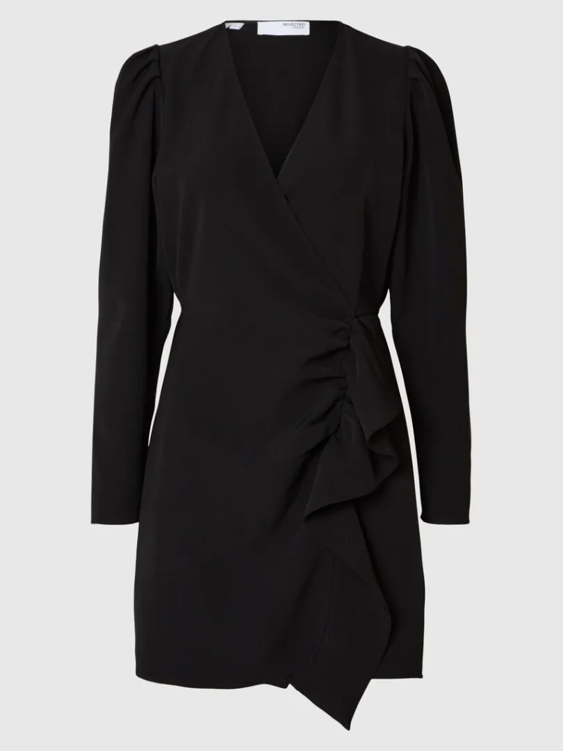 kort_kjole_med_flsedetalj_5.webp Kjoler>SELECTED KORT KJOLE MED FLÆSEDETALJE Black