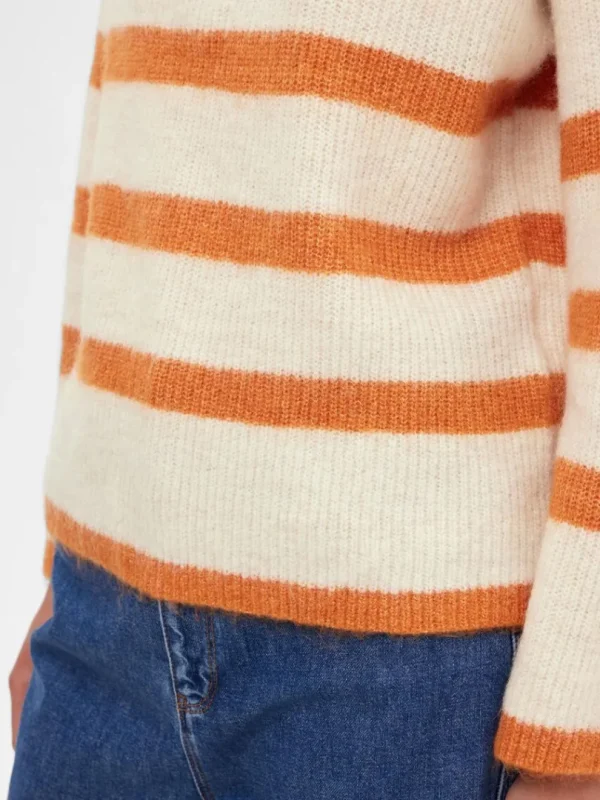Strik>SELECTED KORT LYNLÅS PULLOVER Beige