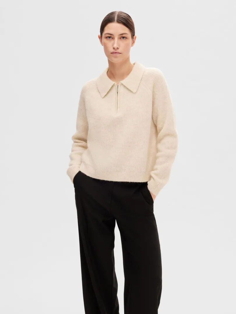 kort_lynls_strikket_top_0.webp Strik>SELECTED KORT LYNLÅS STRIKKET TOP Beige