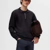 Hættetrøjer & Sweatshirts>SELECTED KORT LYNLÅS SWEATSHIRT Black