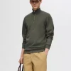 Hættetrøjer & Sweatshirts>SELECTED KORT LYNLÅS SWEATSHIRT Green