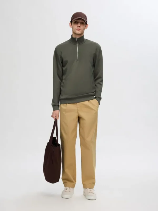 Hættetrøjer & Sweatshirts>SELECTED KORT LYNLÅS SWEATSHIRT Green