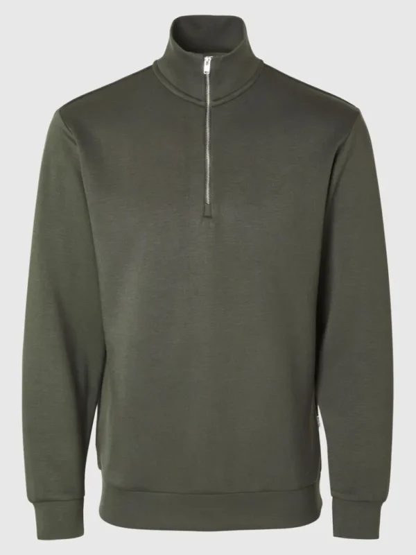 Hættetrøjer & Sweatshirts>SELECTED KORT LYNLÅS SWEATSHIRT Green