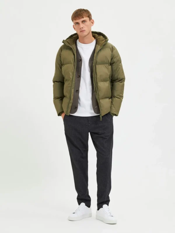 Overtøj>SELECTED KORT PUFFERJAKKE Green