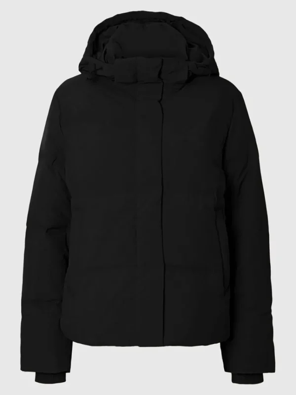 Overtøj>SELECTED KORT PUFFERJAKKE Black