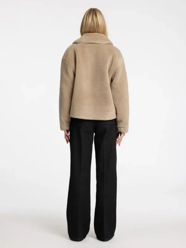 Overtøj>SELECTED KORT TEDDY-JAKKE Brown