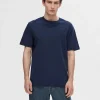 T-shirts>SELECTED KORTÆRMET AFSLAPPET FIT T-SHIRT Blue