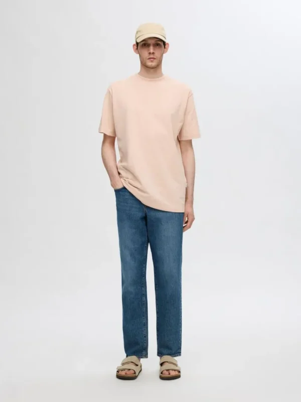 T-shirts>SELECTED KORTÆRMET AFSLAPPET FIT T-SHIRT Pink