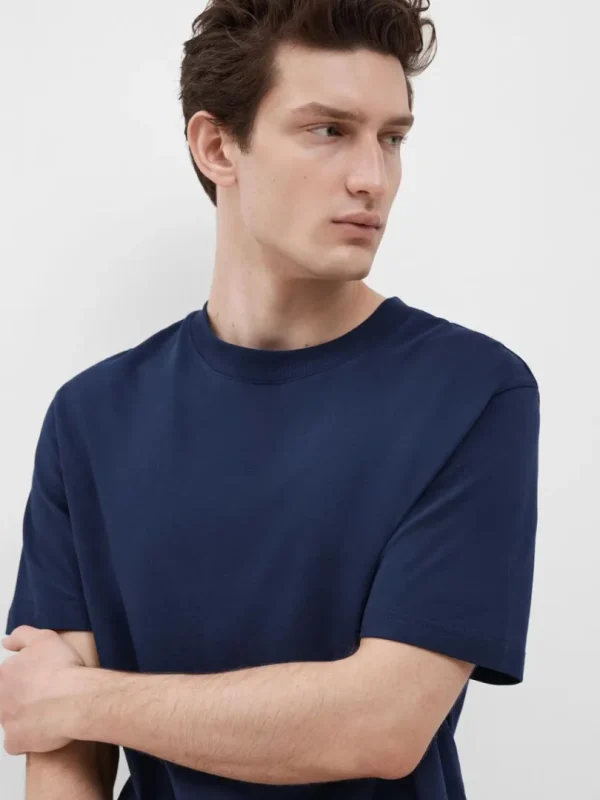 T-shirts>SELECTED KORTÆRMET AFSLAPPET FIT T-SHIRT Blue