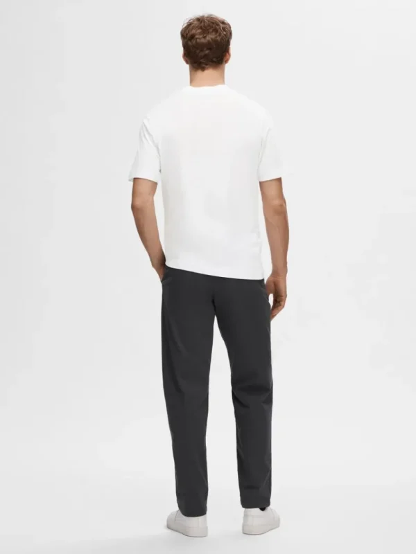 T-shirts>SELECTED KORTÆRMET AFSLAPPET FIT T-SHIRT White