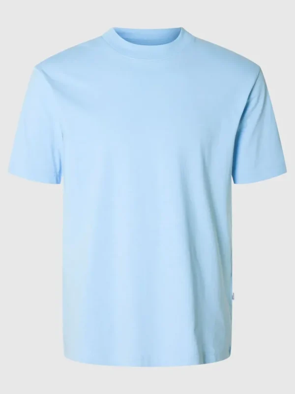T-shirts>SELECTED KORTÆRMET AFSLAPPET FIT T-SHIRT Blue