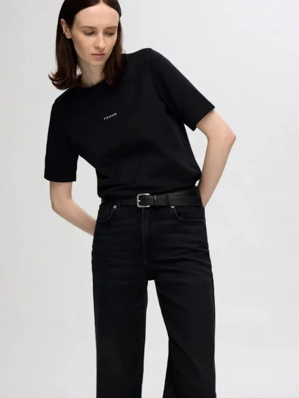 T-shirts>SELECTED KORTÆRMET BOMULD T-SHIRT Black