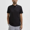 Poloer>SELECTED KORTÆRMET COOLMAX® POLO Black