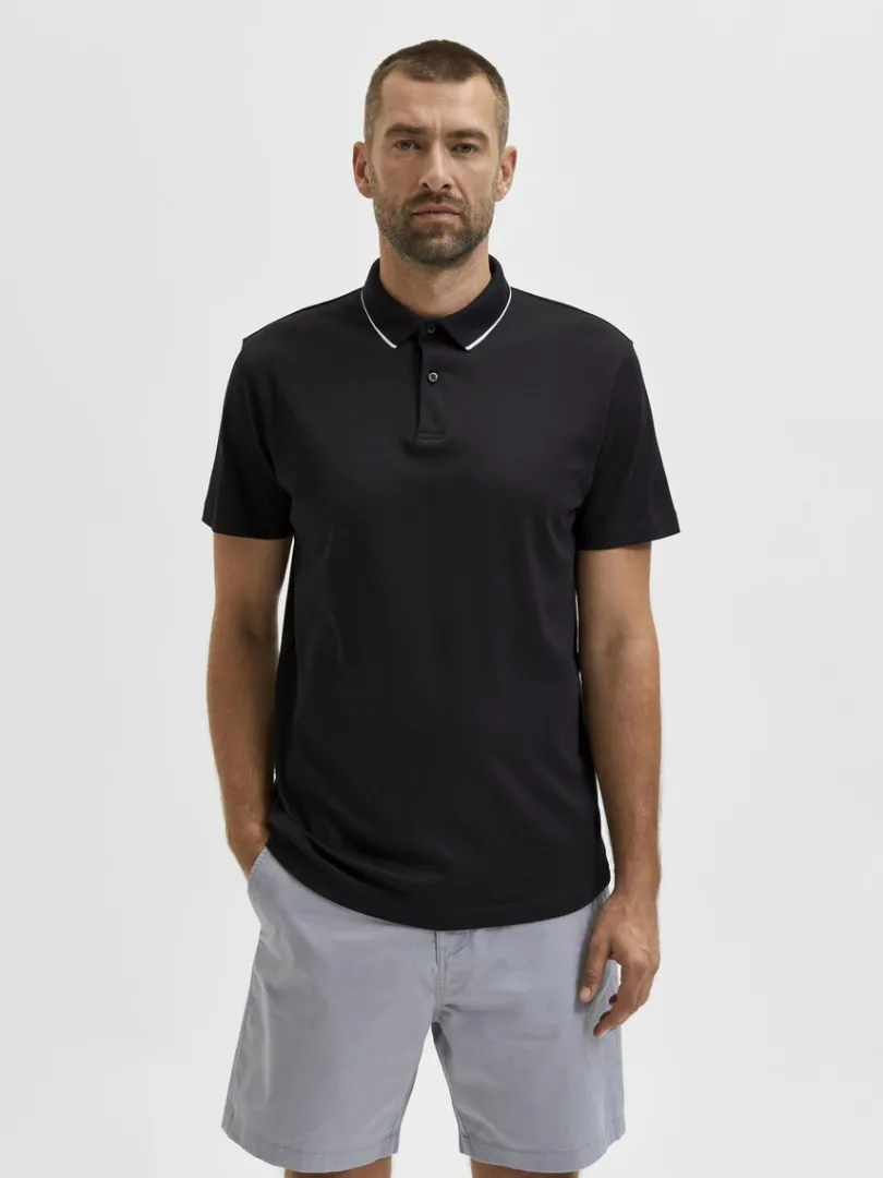 kortrmet_coolmax_polo_0-2.webp Poloer>SELECTED KORTÆRMET COOLMAX® POLO Black
