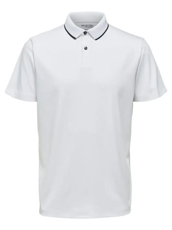 Poloer>SELECTED KORTÆRMET COOLMAX® POLO White