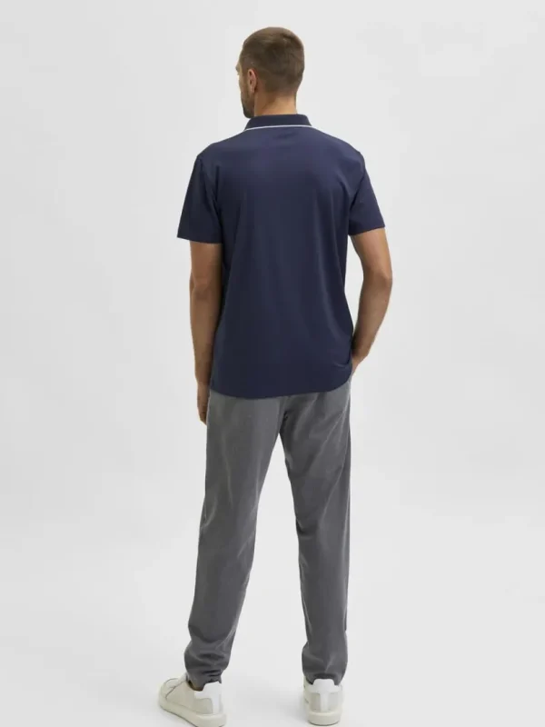 Poloer>SELECTED KORTÆRMET COOLMAX® POLO Blue