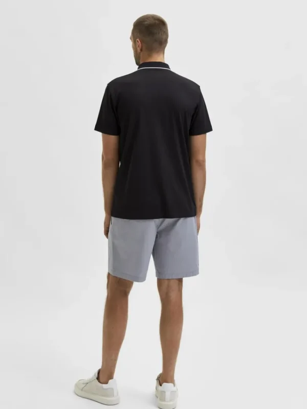 Poloer>SELECTED KORTÆRMET COOLMAX® POLO Black