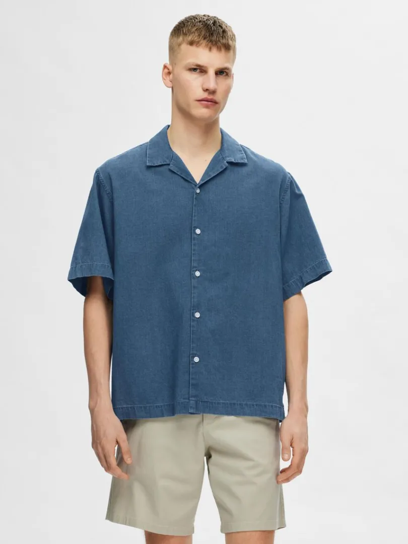 kortrmet_denimskjorte_0.webp Skjorter>SELECTED KORTÆRMET DENIMSKJORTE Blue