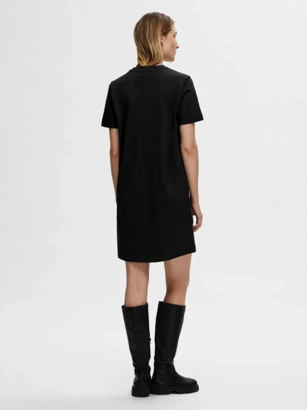Kjoler>SELECTED KORTÆRMET KORT KJOLE Black