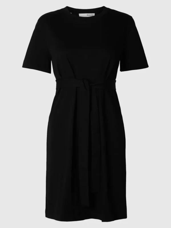 Kjoler>SELECTED KORTÆRMET KORT KJOLE Black