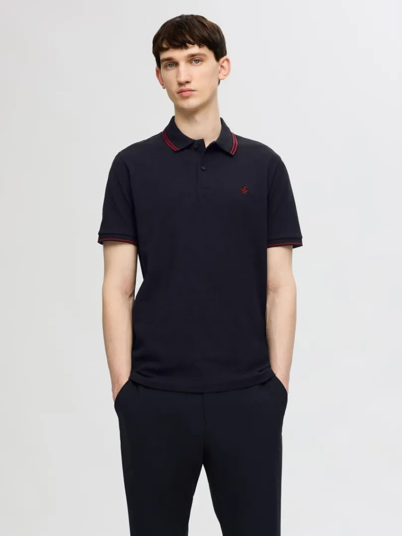kortrmet_polo_0-1.webp Poloer>SELECTED KORTÆRMET POLO Black