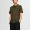 Poloer>SELECTED KORTÆRMET POLO Green