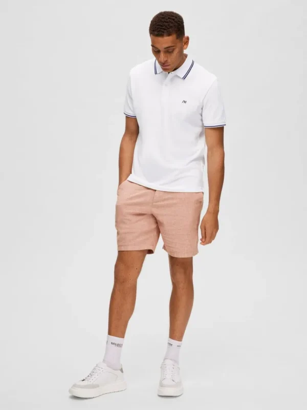 Poloer>SELECTED KORTÆRMET POLO White