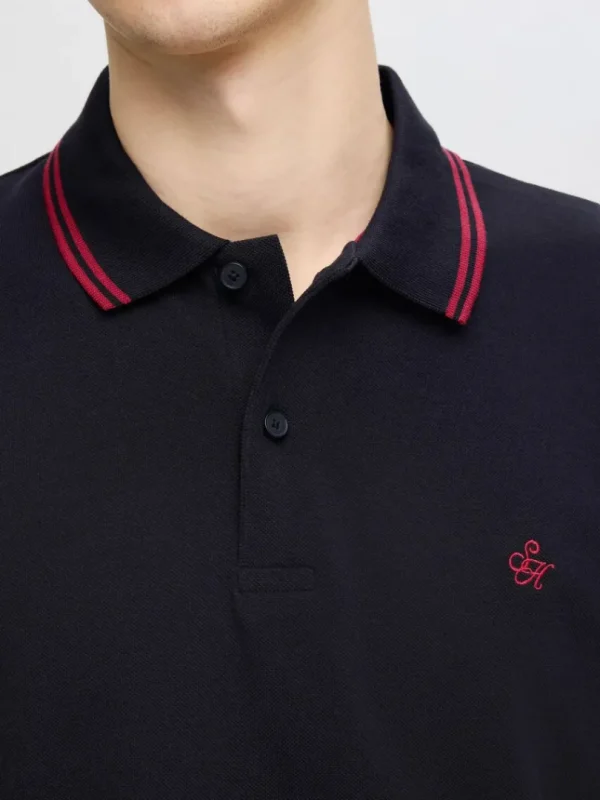 Poloer>SELECTED KORTÆRMET POLO Black