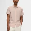 Skjorter>SELECTED KORTÆRMET SKJORTE Pink