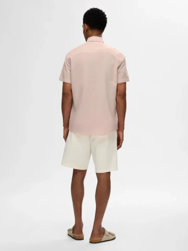 Skjorter>SELECTED KORTÆRMET SKJORTE Pink