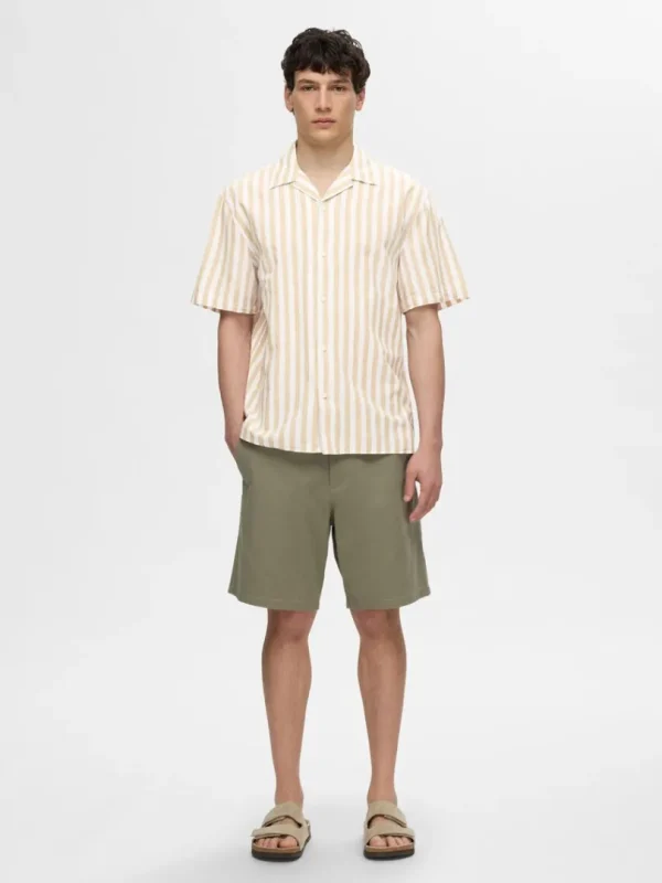 Skjorter>SELECTED KORTÆRMET SKJORTE Beige