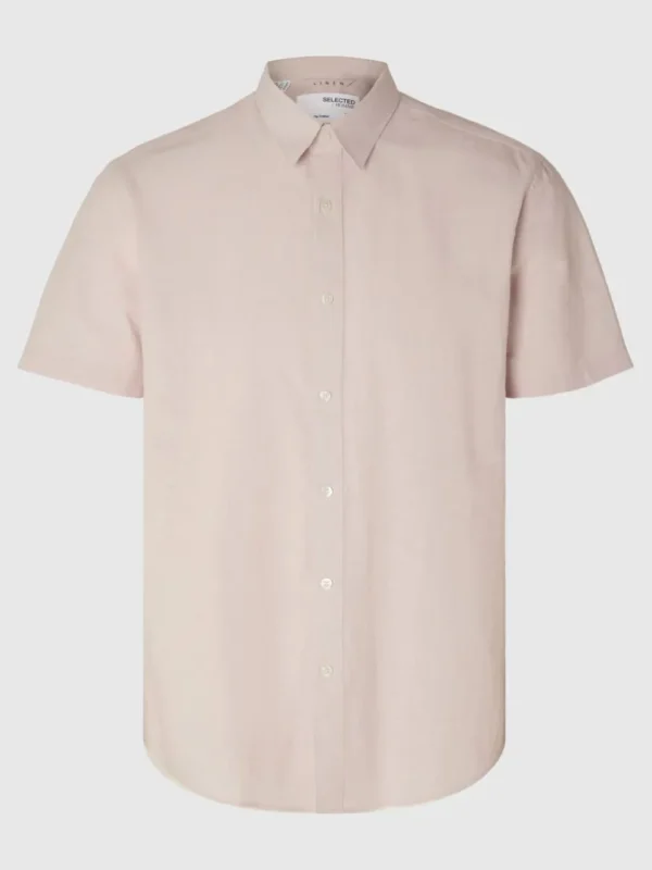 Skjorter>SELECTED KORTÆRMET SKJORTE Pink