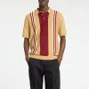Poloer | Strik>SELECTED KORTÆRMET STRIKKET POLOSHIRT Brown