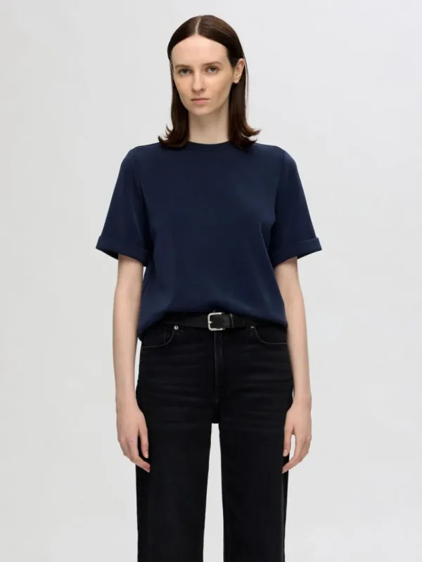 T-shirts>SELECTED KORTÆRMET T-SHIRT Blue