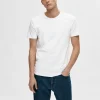 T-shirts>SELECTED KORTÆRMET T-SHIRT White
