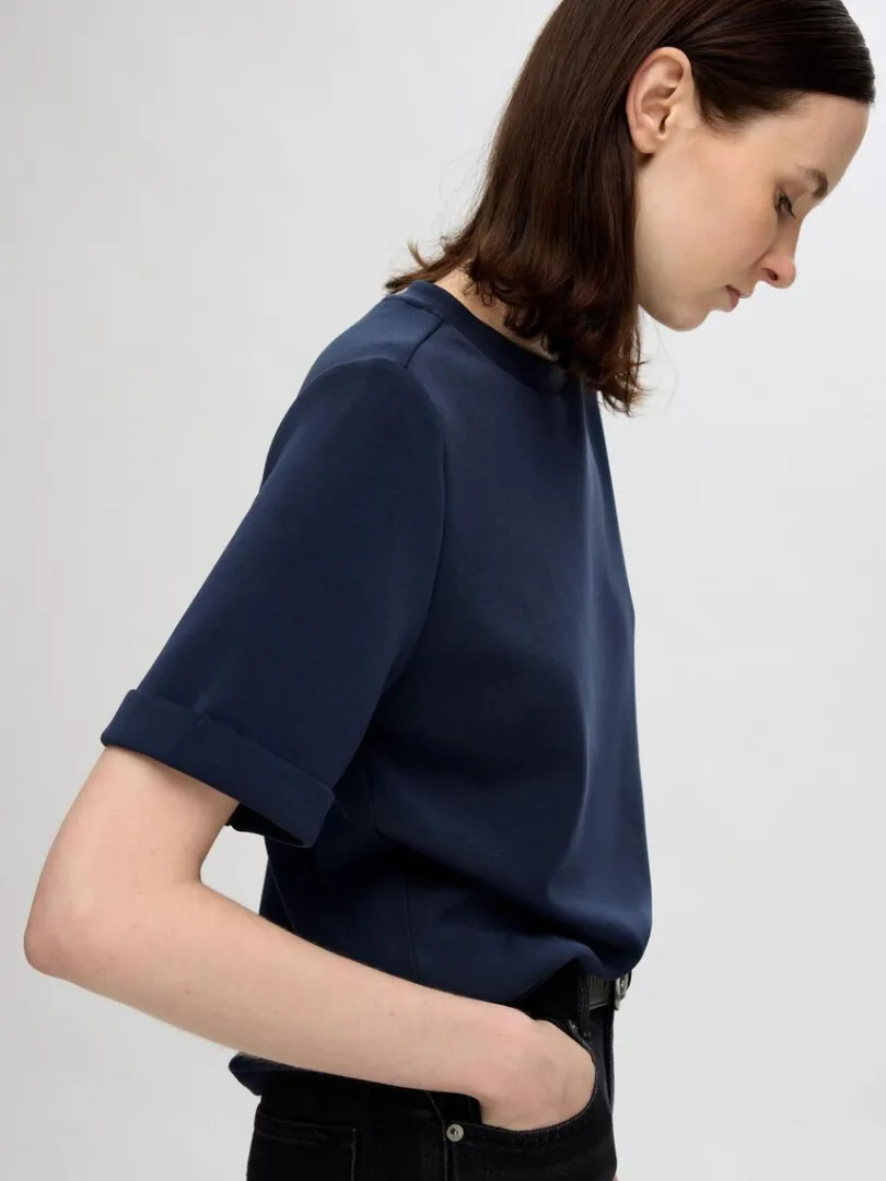 kortrmet_tshirt_2-2.webp T-shirts>SELECTED KORTÆRMET T-SHIRT Blue