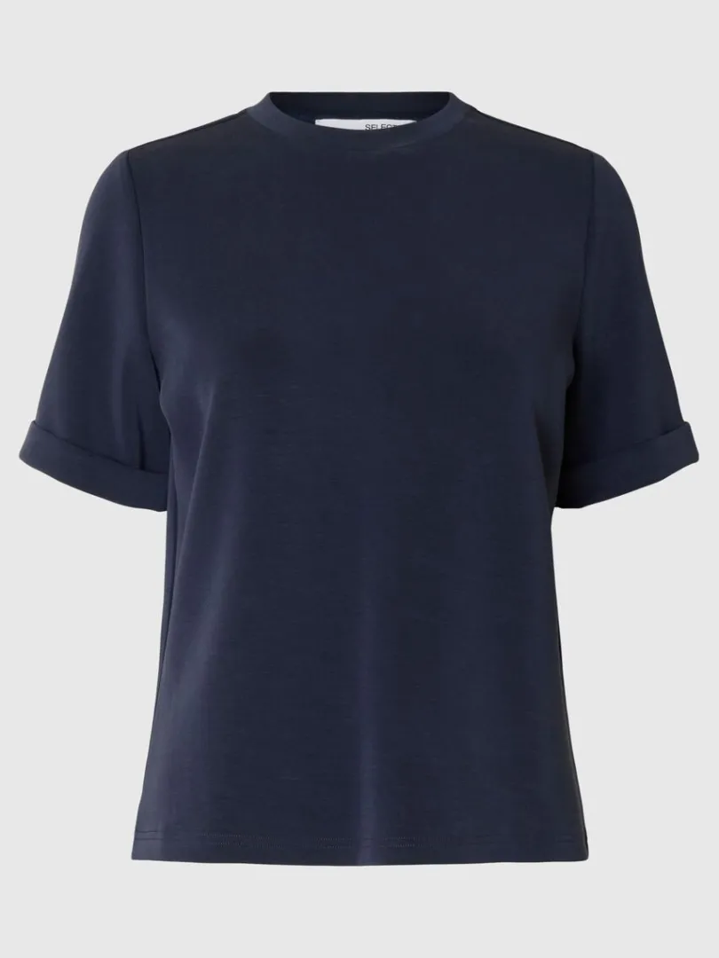 kortrmet_tshirt_5-2.webp T-shirts>SELECTED KORTÆRMET T-SHIRT Blue