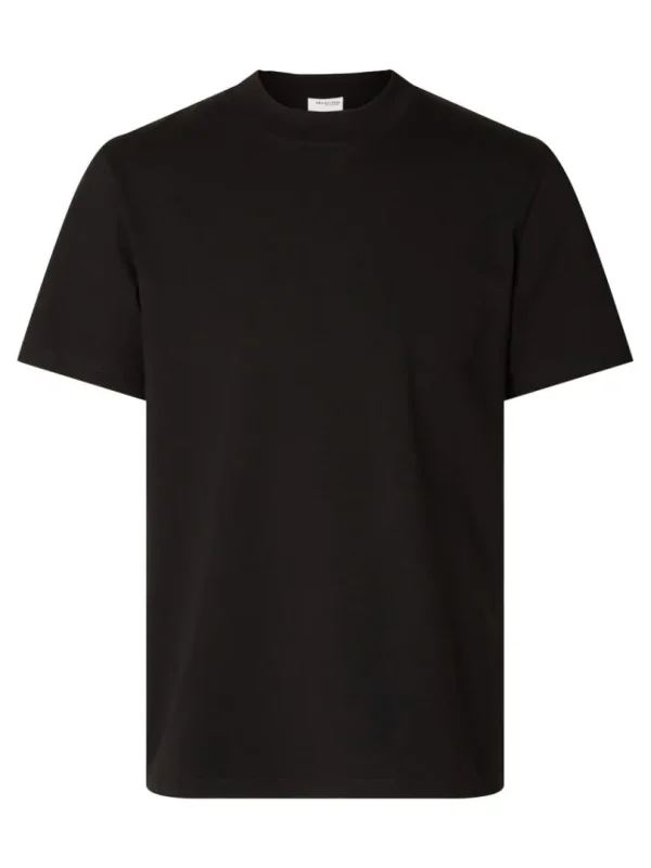 T-shirts>SELECTED KORTÆRMET T-SHIRT Black