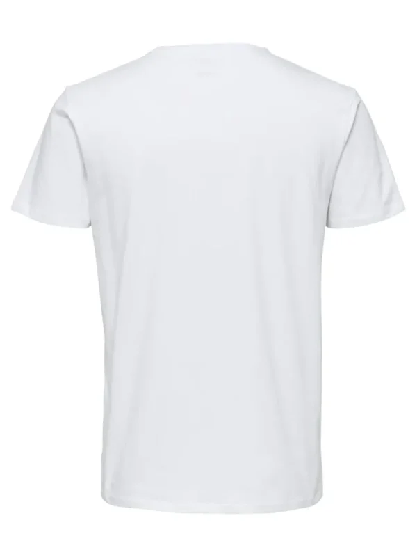 T-shirts>SELECTED KORTÆRMET T-SHIRT White
