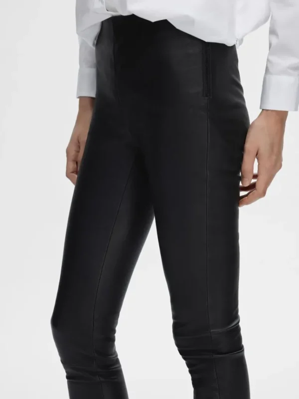 Bukser>SELECTED LAMMESKINDS LEGGINGS Black