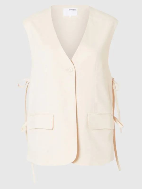 Jakkesæt & Blazers | Toppe Og Bluser>SELECTED LANG OVERSIZED VEST Beige