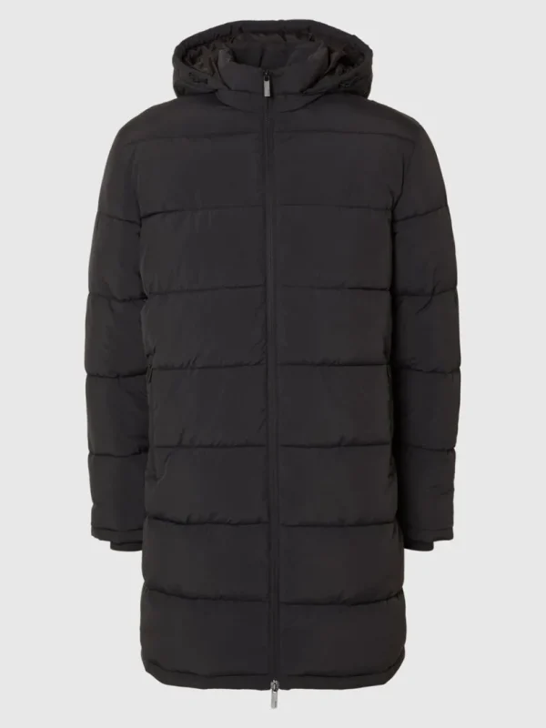 Overtøj>SELECTED LANG PUFFERJAKKE Black