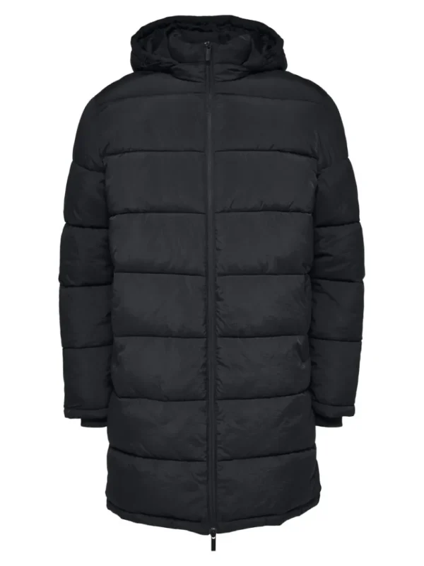 Overtøj>SELECTED LANG PUFFERJAKKE Black