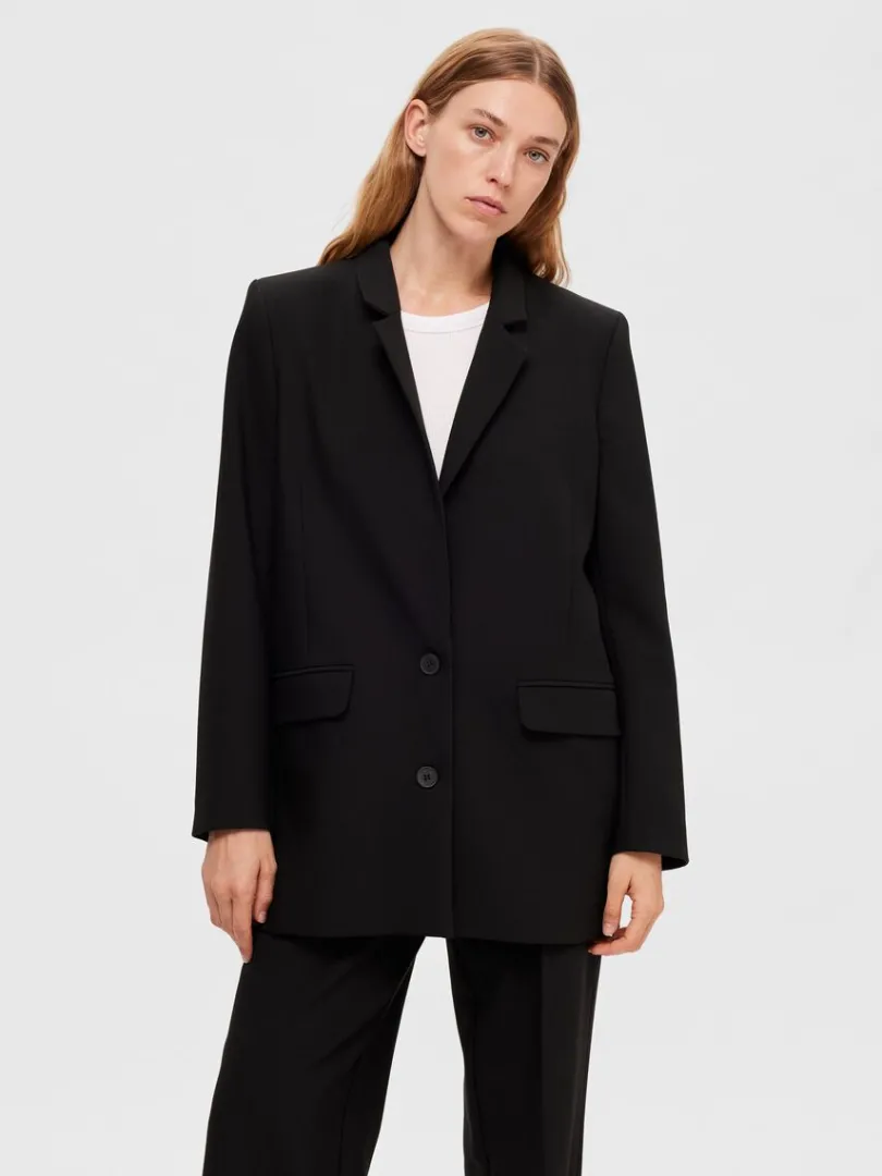 lang_relaxed_fit_enkeltra_2.webp Jakkesæt & Blazers>SELECTED LANG RELAXED FIT ENKELTRADET BLAZER Black