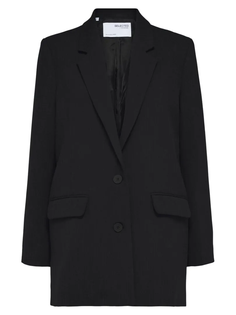 lang_relaxed_fit_enkeltra_5.webp Jakkesæt & Blazers>SELECTED LANG RELAXED FIT ENKELTRADET BLAZER Black