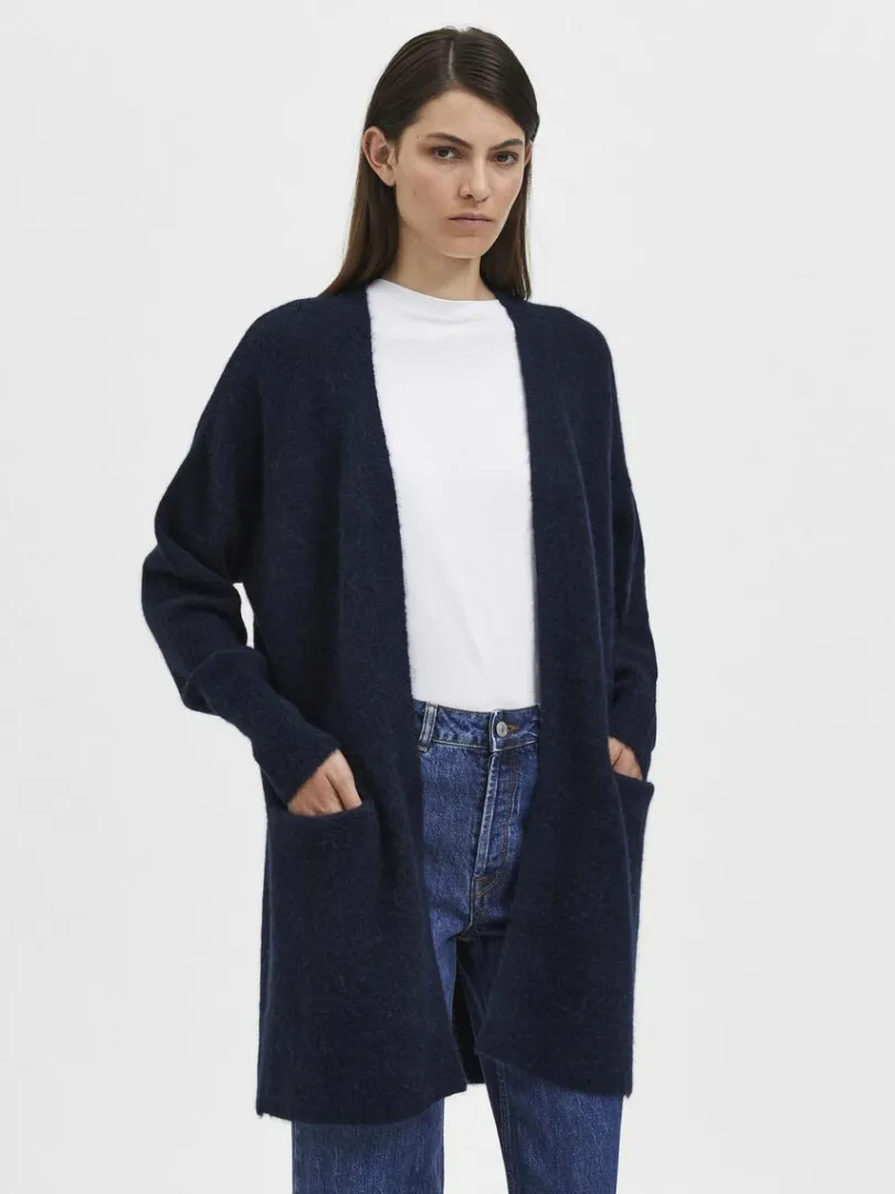 lang_strikket_cardigan_0-5.webp Strik>SELECTED LANG STRIKKET CARDIGAN Blue