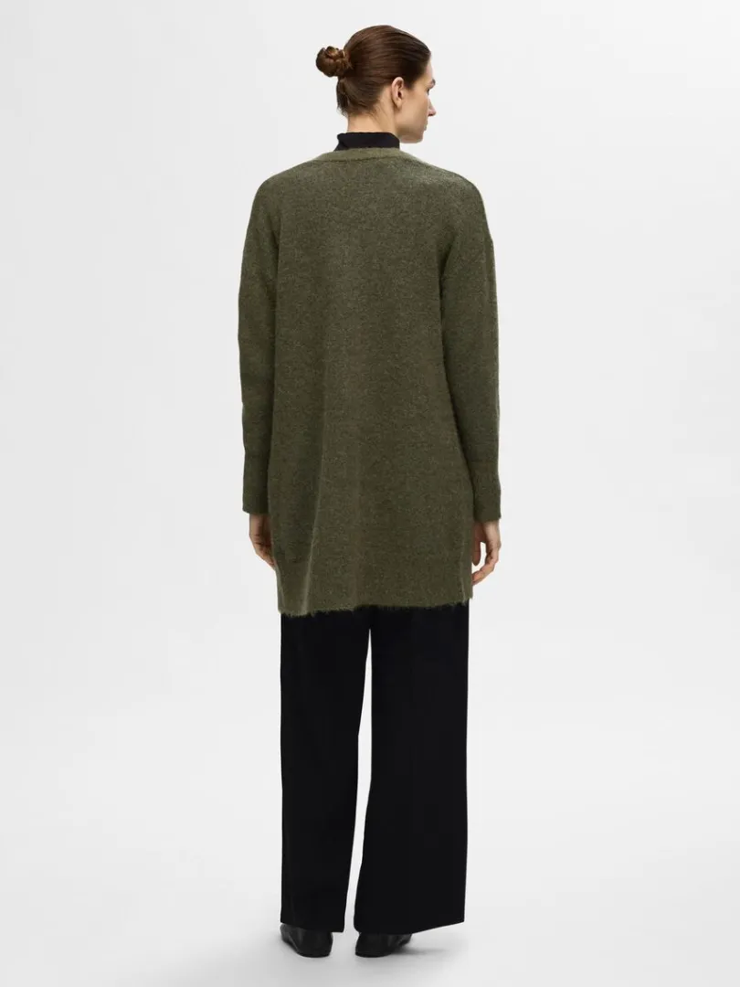 lang_strikket_cardigan_4.webp Strik>SELECTED LANG STRIKKET CARDIGAN Green