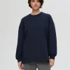 Hættetrøjer & Sweatshirts>SELECTED LANG SWEATSHIRT Blue