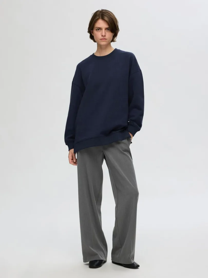 lang_sweatshirt_1-1.webp Hættetrøjer & Sweatshirts>SELECTED LANG SWEATSHIRT Blue