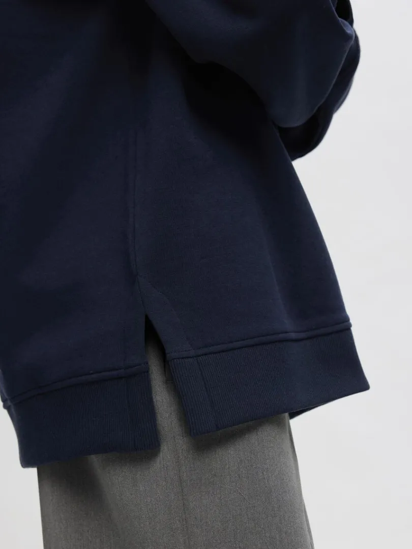 lang_sweatshirt_3-1.webp Hættetrøjer & Sweatshirts>SELECTED LANG SWEATSHIRT Blue